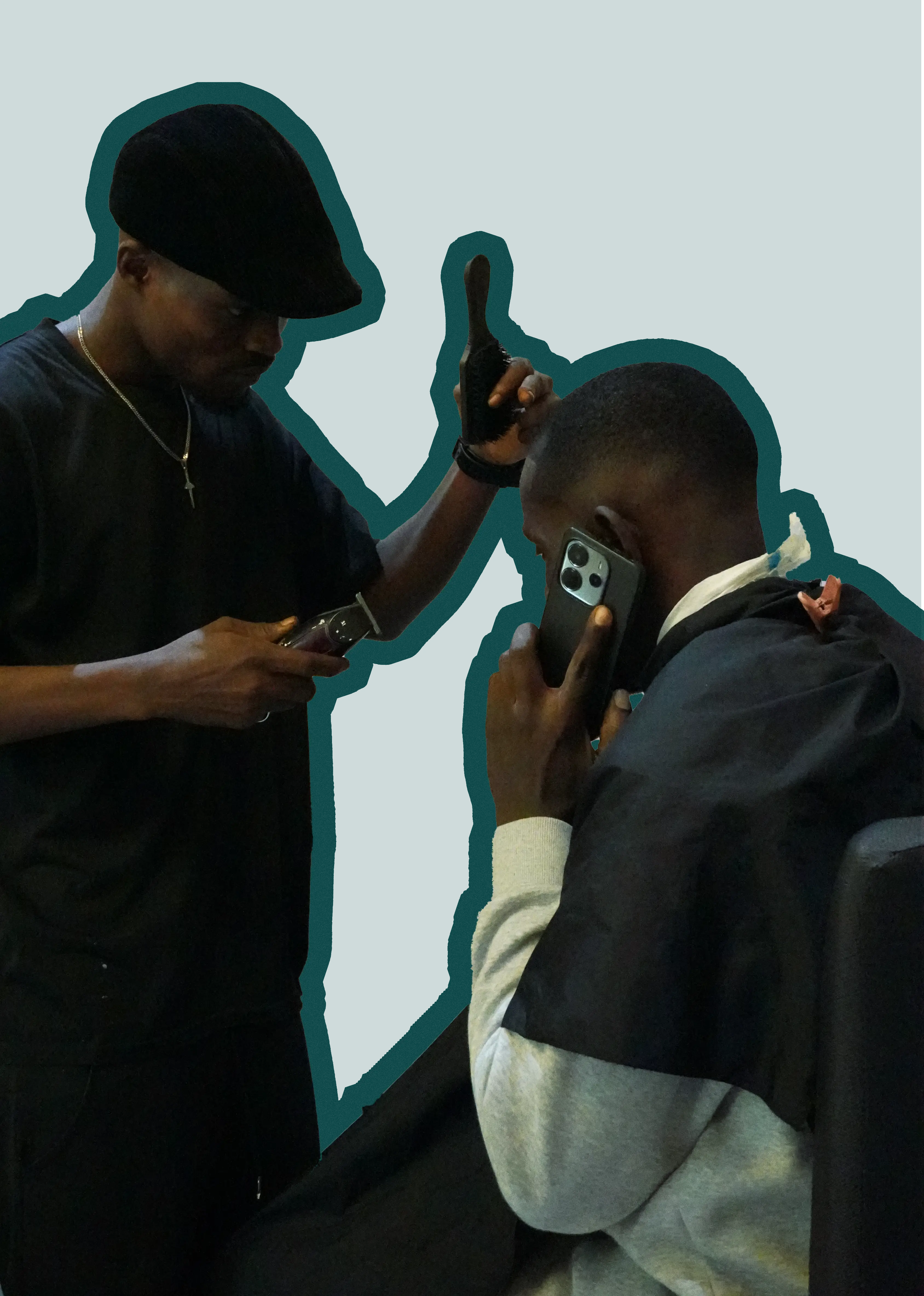 Barber service in session