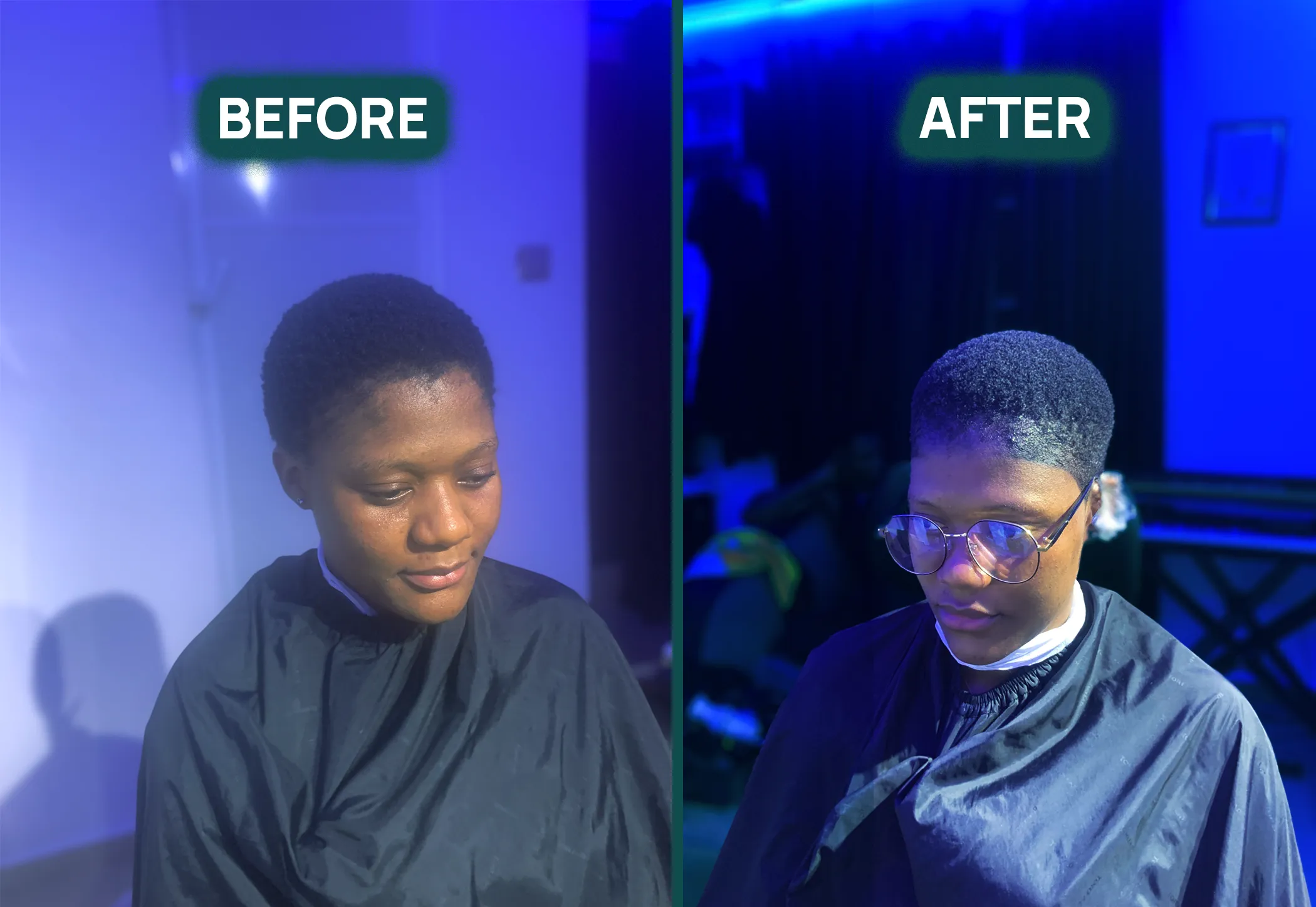 Before grooming transformation